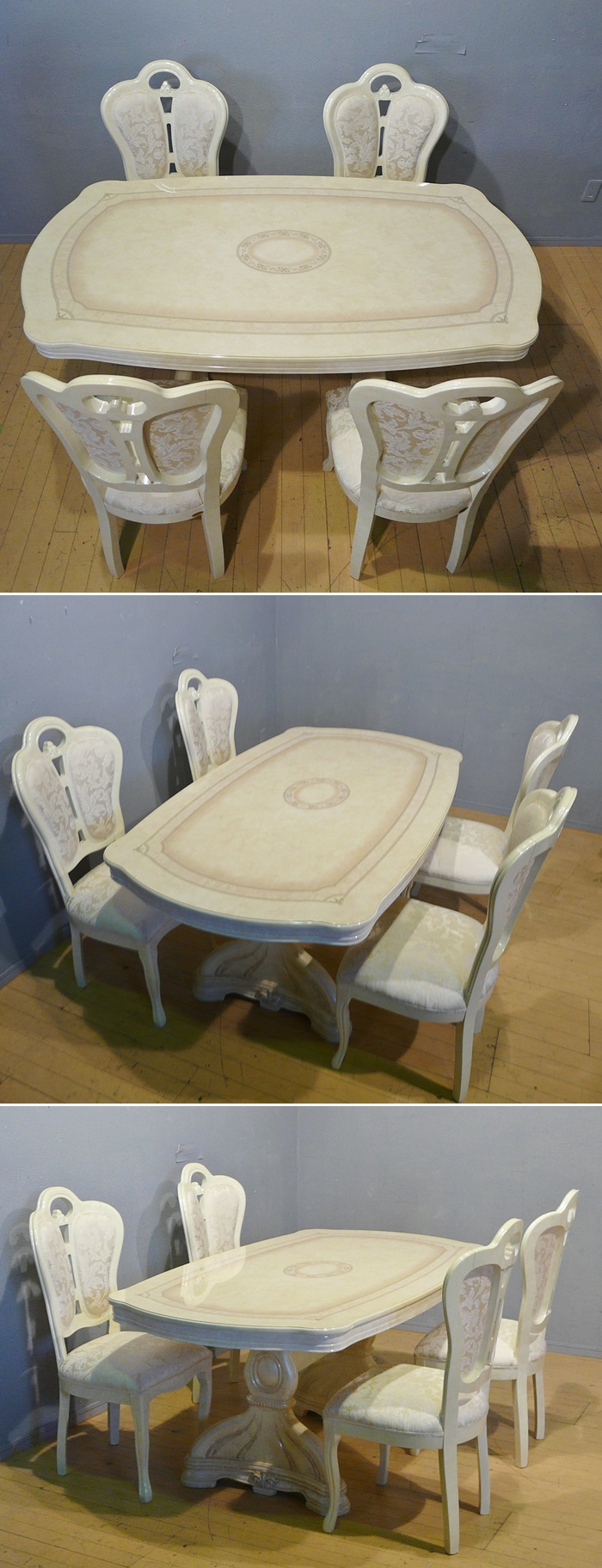 【福岡】Saltarelli MOBILI サルタレッリ モビリ ダイニングセット テーブル＋チェア4脚セット イタリア製【SA1125-2】